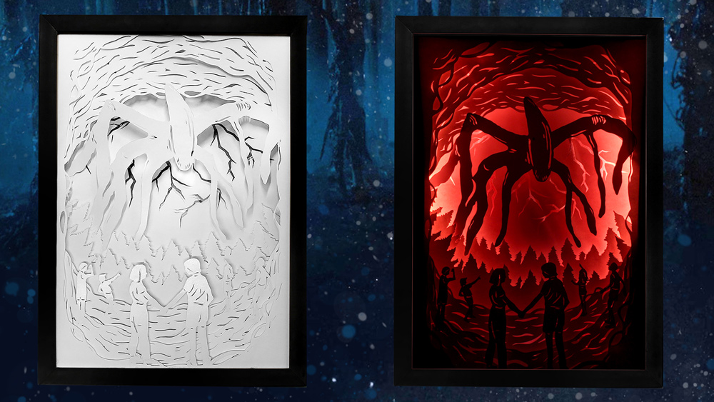 Criando do zero um Quadro do Stranger Things com Paper Cut Light Box