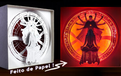 Como fazer um quadro 3d de papel com itens caseiros! | Doutor Estranho e Wanda Maximoff [ DIY ]